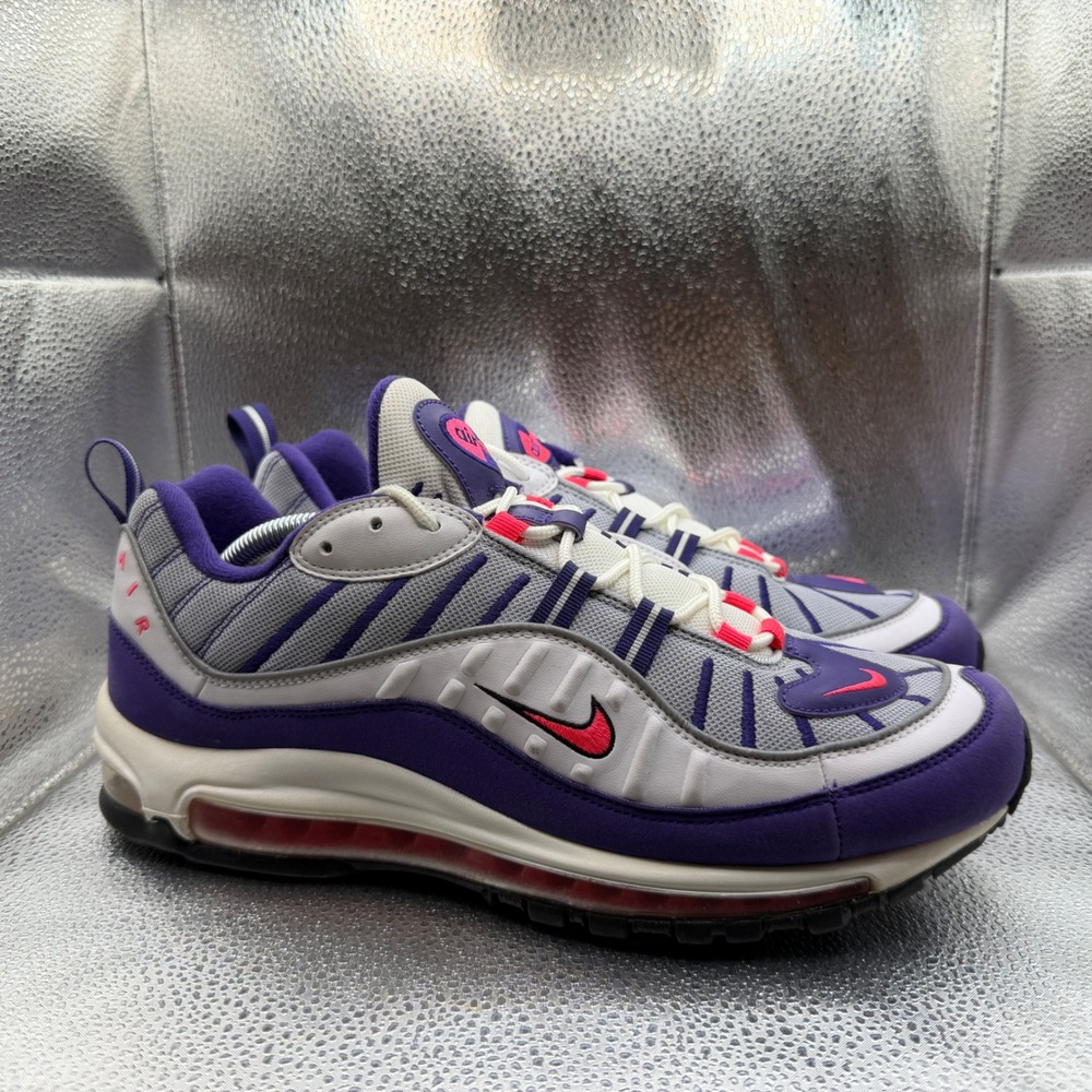 Size 12 Nike Air Max 98 Sneakers Womens Purple Pink AH6799-110 Excellent Shoes